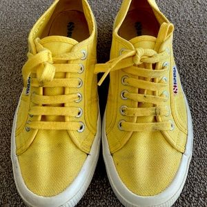 Superga Women's Yellow Canvas Sneakers